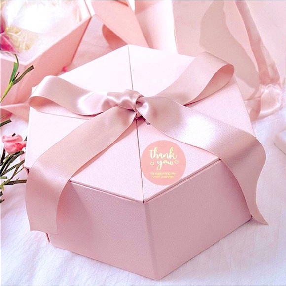 NEW Poshmark Packages "Thank you" Gift Wrap Shipping Supply Set ~ Cards&Stickers - Picture 9 of 10